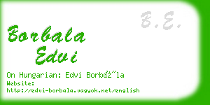 borbala edvi business card